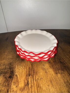Threshold Small White Ceramic Plates (4)